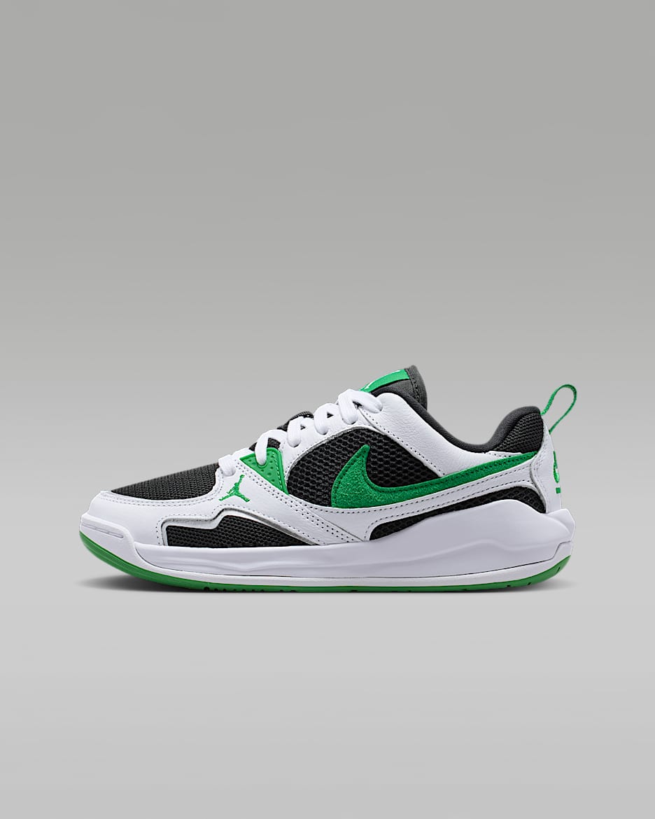 Jordan CMFT Era Jordan 舒释鞋大童运动鞋 - 黑/白色/幸运绿