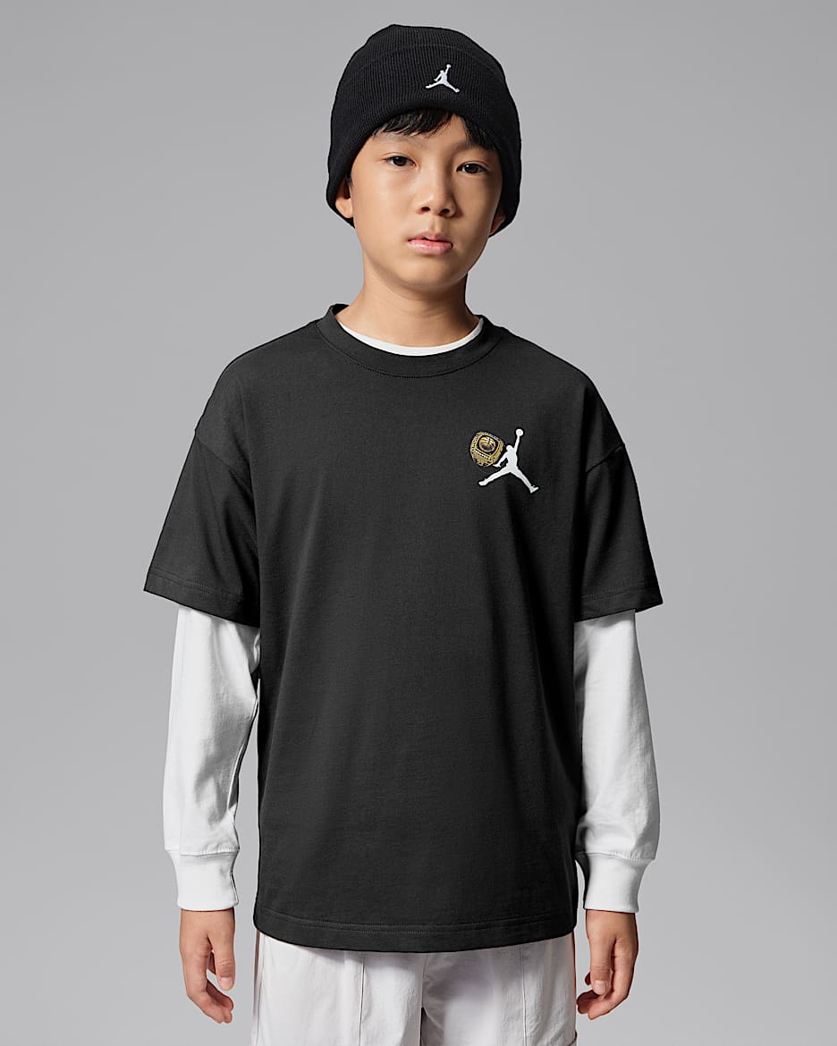 Jordan Mike's Gear 大童短袖T恤 - 灰黑