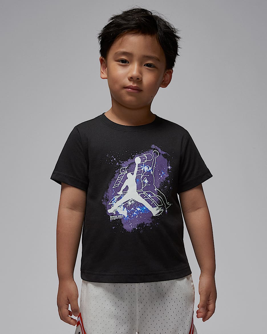 Jordan "Sky Is Not The Limit" 幼童夜光T恤 - 黑