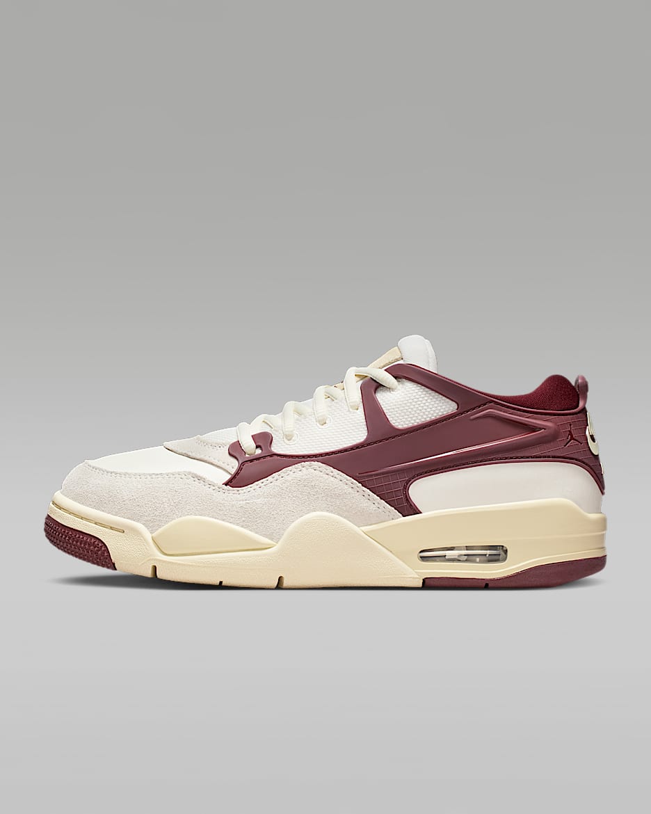Air Jordan 4 RM 女子运动鞋骑士鞋 - 帆白/暗队红/椰奶色