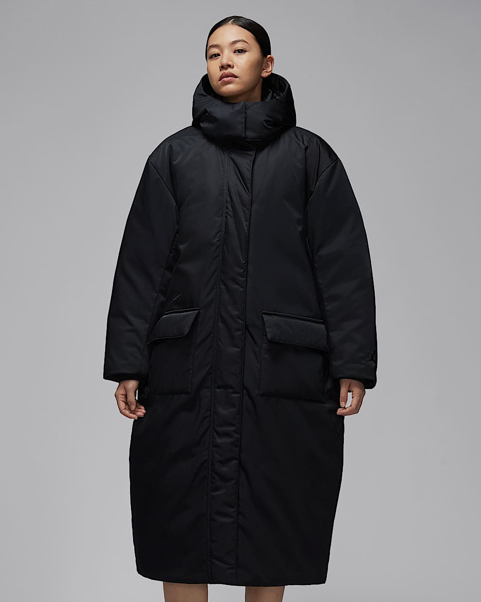 Jordan Flight Therma-FIT 女子 Oversize 风羽绒外套 - 黑/黑