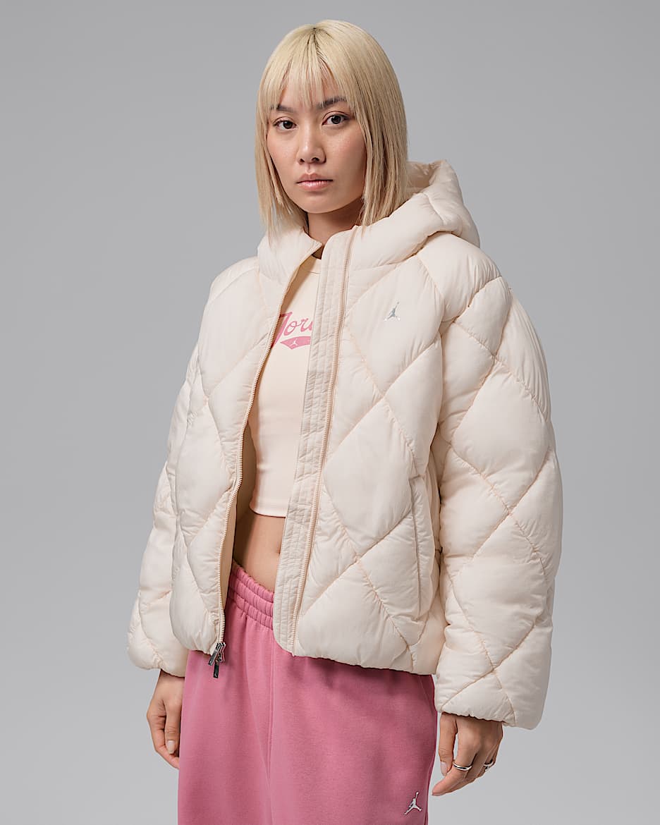 Jordan Brooklyn 女子夹克 - 珍珠白