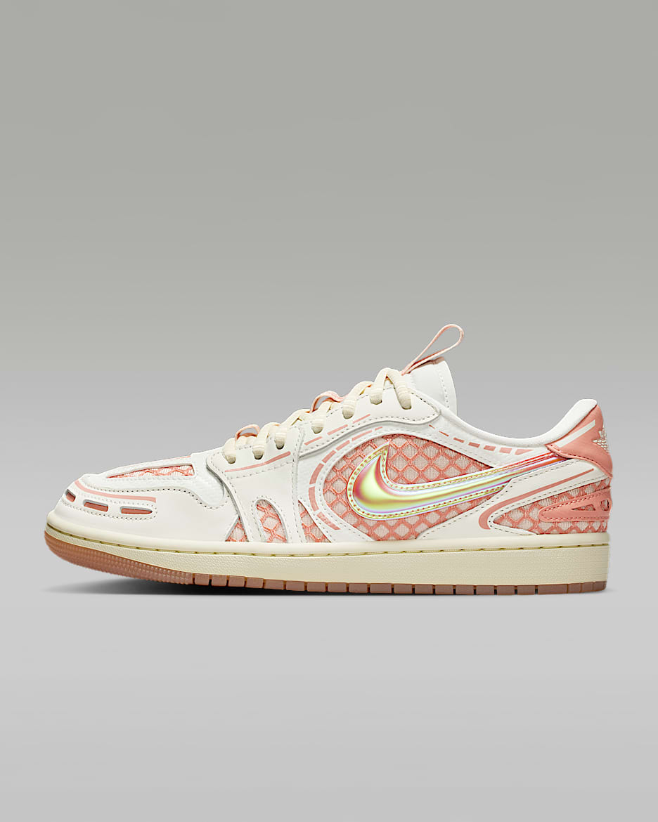 Air Jordan 1 Low Method of Make 女子运动鞋 - 帆白/椰奶色/水洗珊瑚红/浅茜草根褐