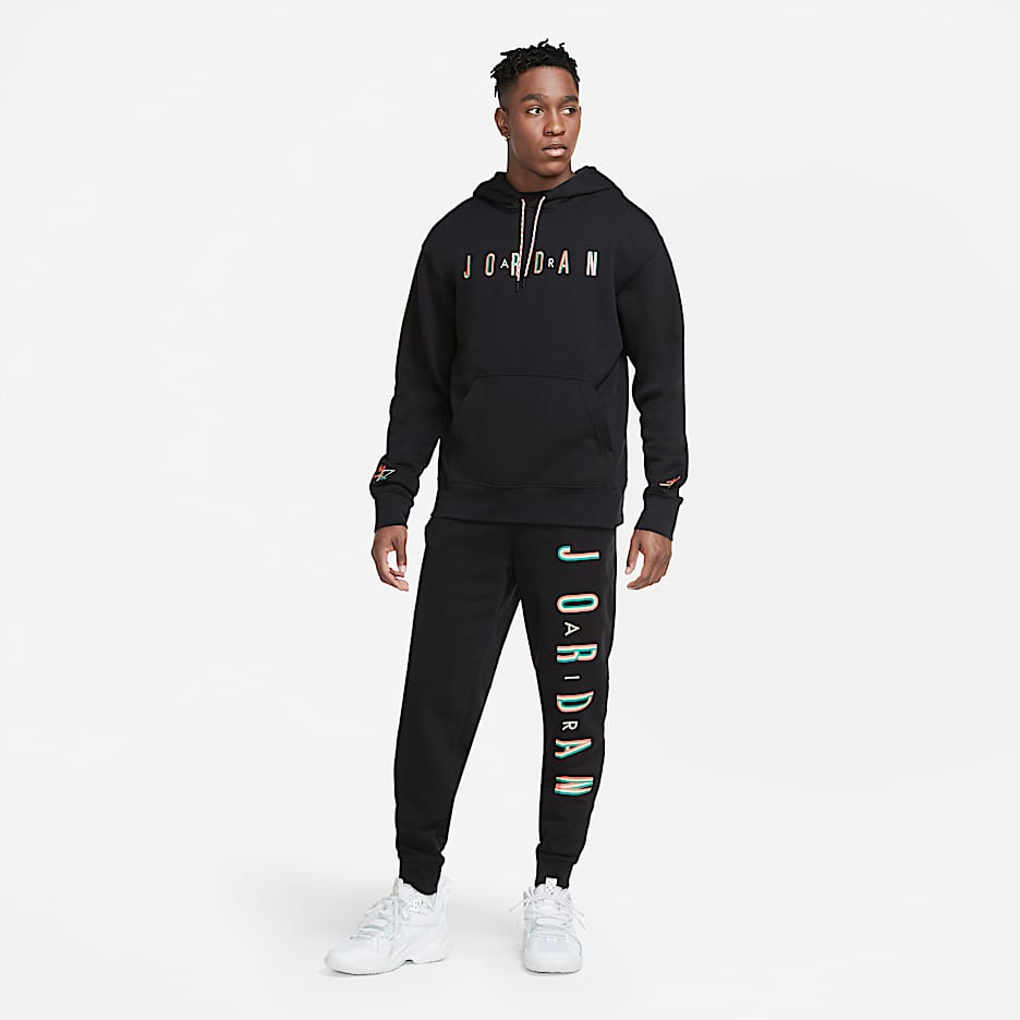 Jordan Sport DNA 男子起绒套头连帽衫 - 黑/潘趣红