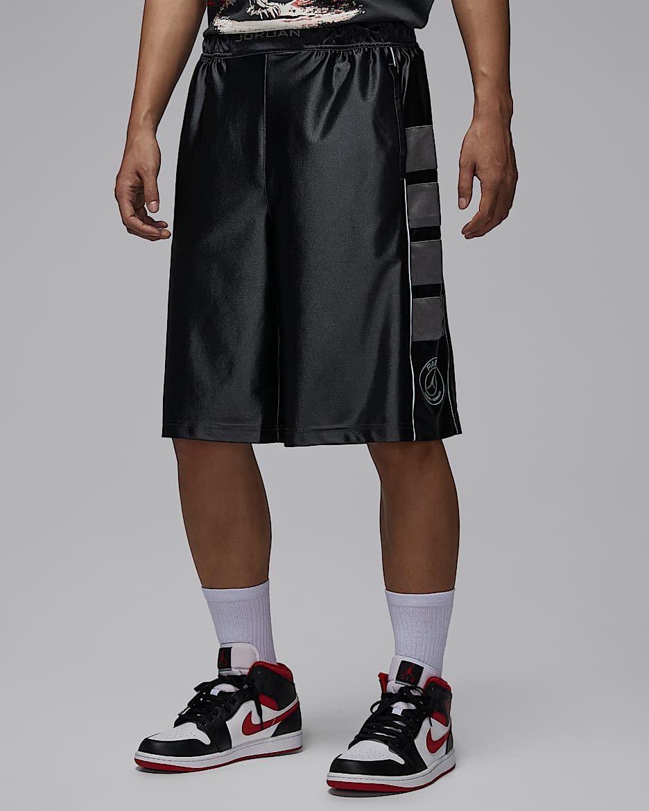 巴黎圣日耳曼足球俱乐部男子速干短裤 - 油灰/浅石黑