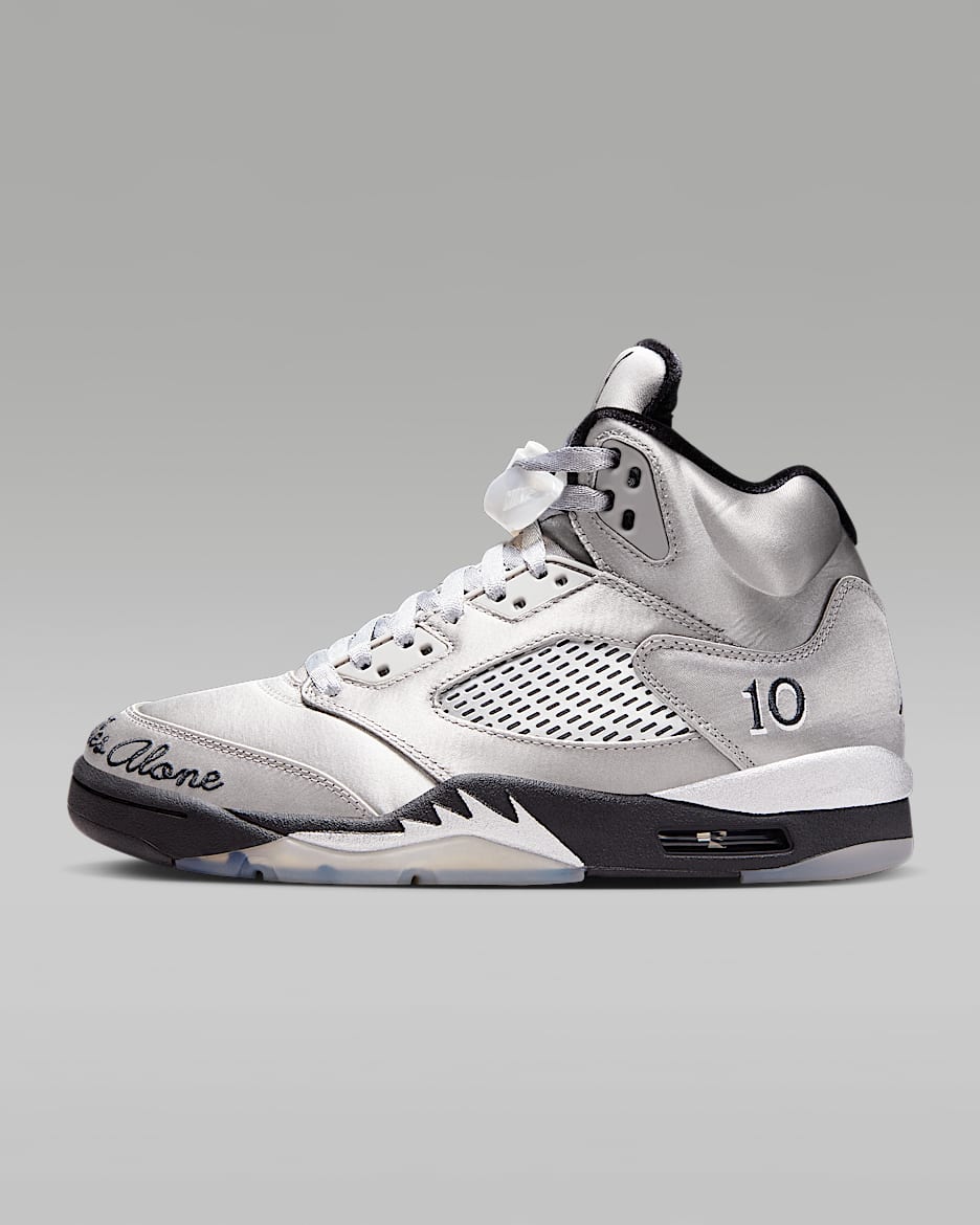 Air Jordan 5 Retro "Wings" 复刻女子运动鞋 - 中灰/金属银/黑