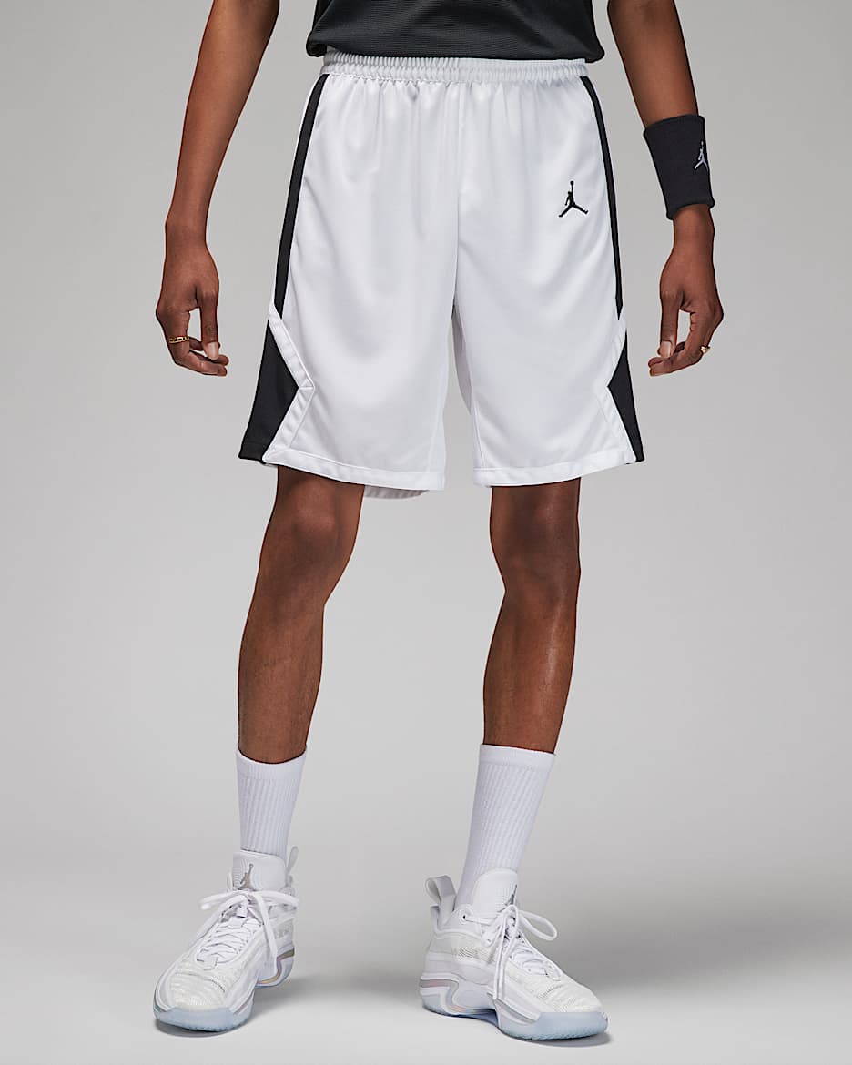 Jordan Dri-FIT 男子速干短裤 - 白色/黑/黑