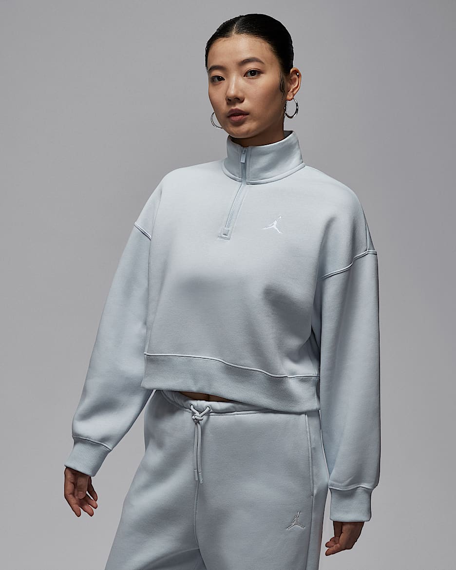 Jordan Brooklyn Fleece 女子加绒上衣 - 白金色/白色
