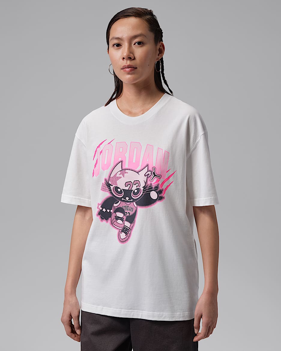 Jordan Flight 女子 Oversize 风T恤 - 白色