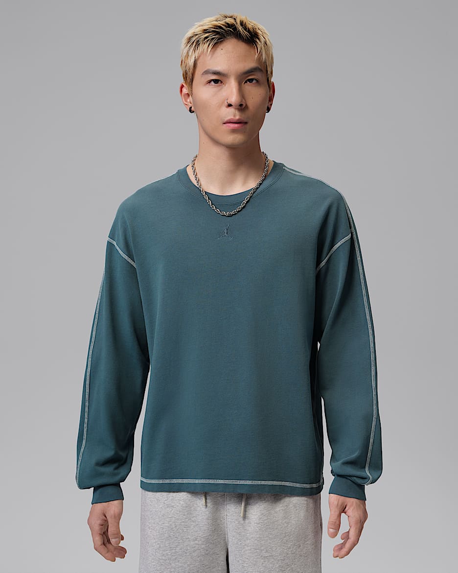 Jordan Flight 男子厚实长袖上衣 - 舰队蓝/浅蓝灰/舰队蓝