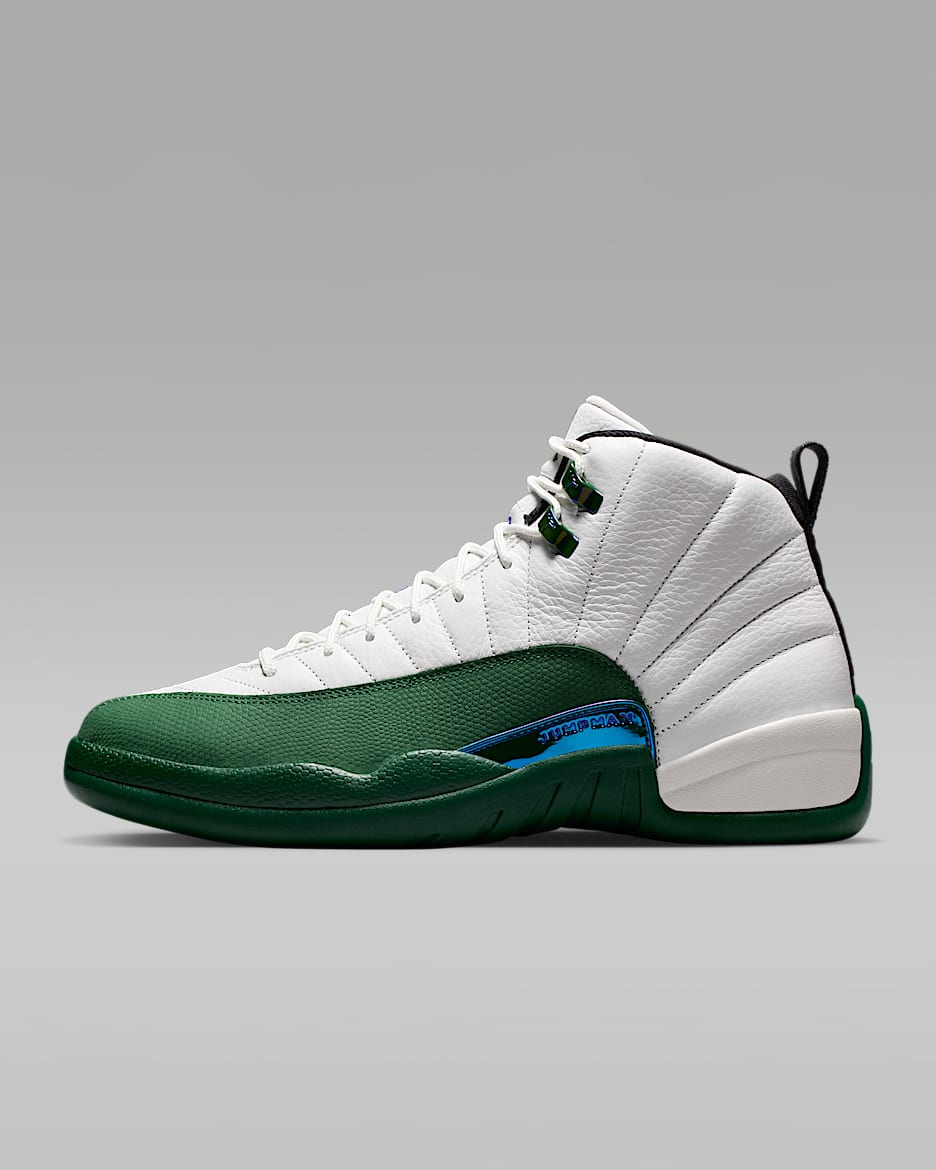 Air Jordan 12 Retro "Idols Become Rivals" 复刻男子缓震复古运动鞋 - 山峰白/热情紫/峡谷绿