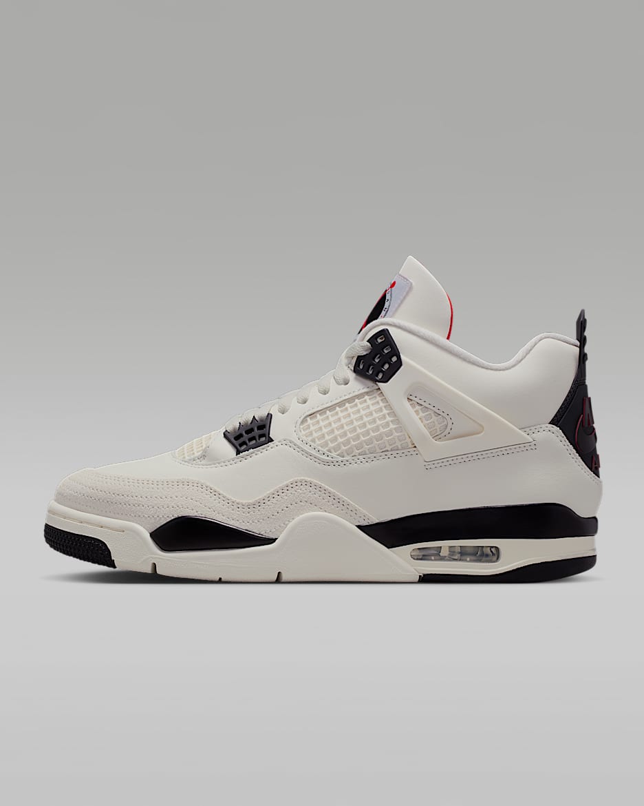 Air Jordan 4 Retro "Flight Club" 复刻男子运动鞋 - 帆白/大学红/黑