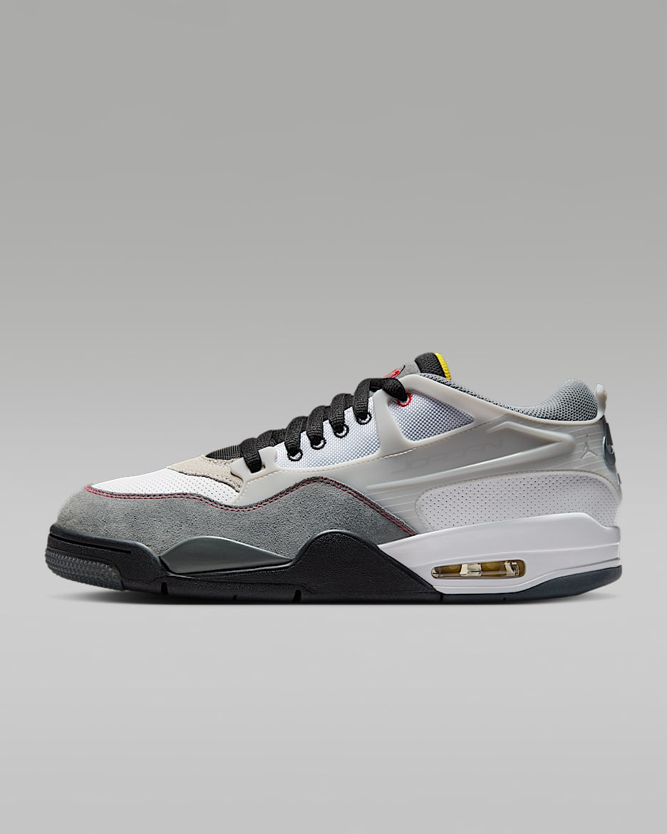 Air Jordan 4 RM Premium 男子运动鞋骑士鞋 - 白色/黑/烟灰/火焰红