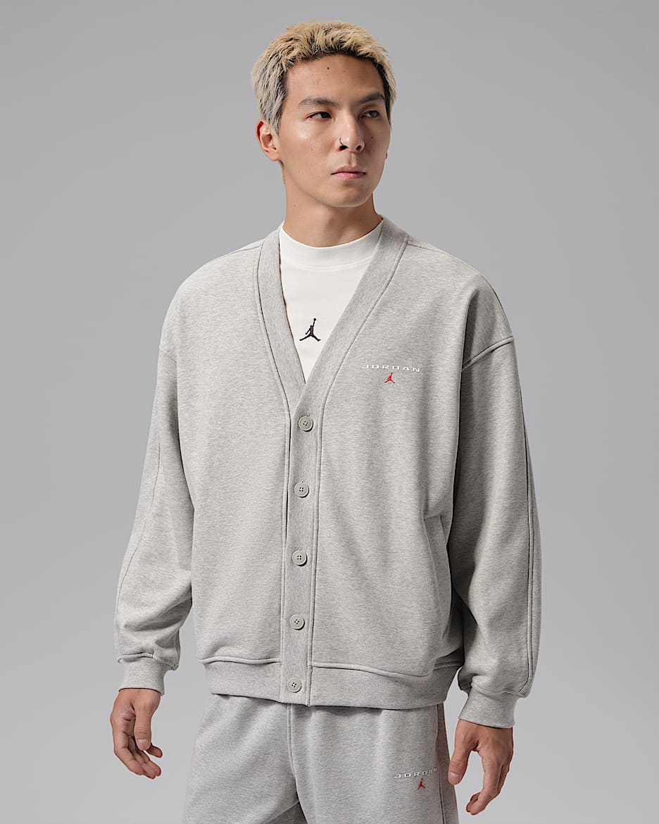 Jordan Flight 男子开衫 - 麻灰