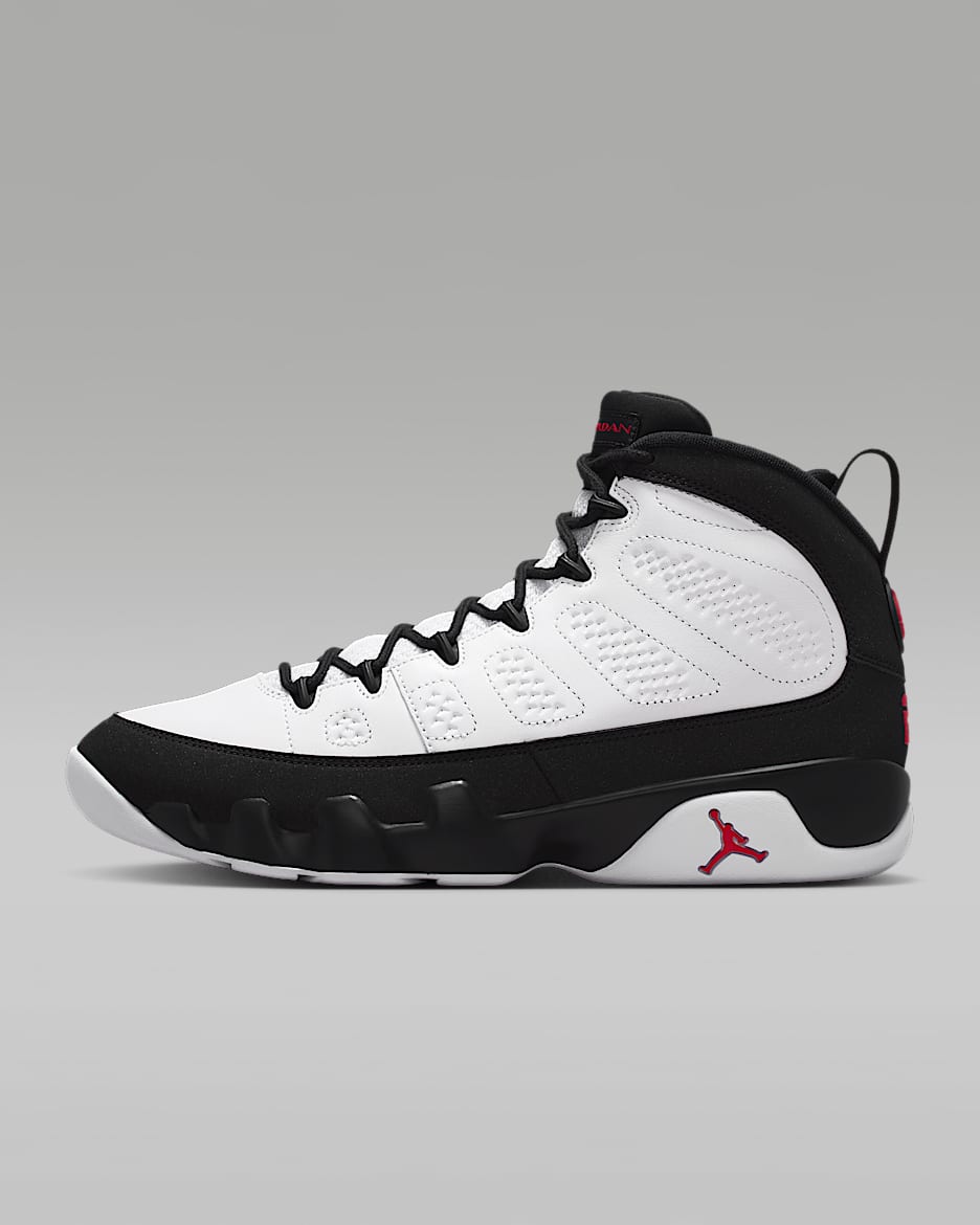 Air Jordan 9 Retro 复刻男子运动鞋 - 白色/黑/正红