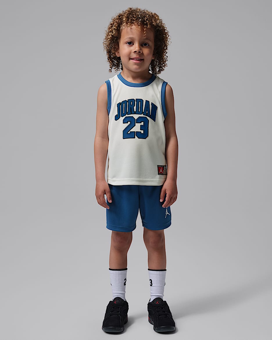 Jordan 23 婴童球衣和短裤套装 - 纯蓝