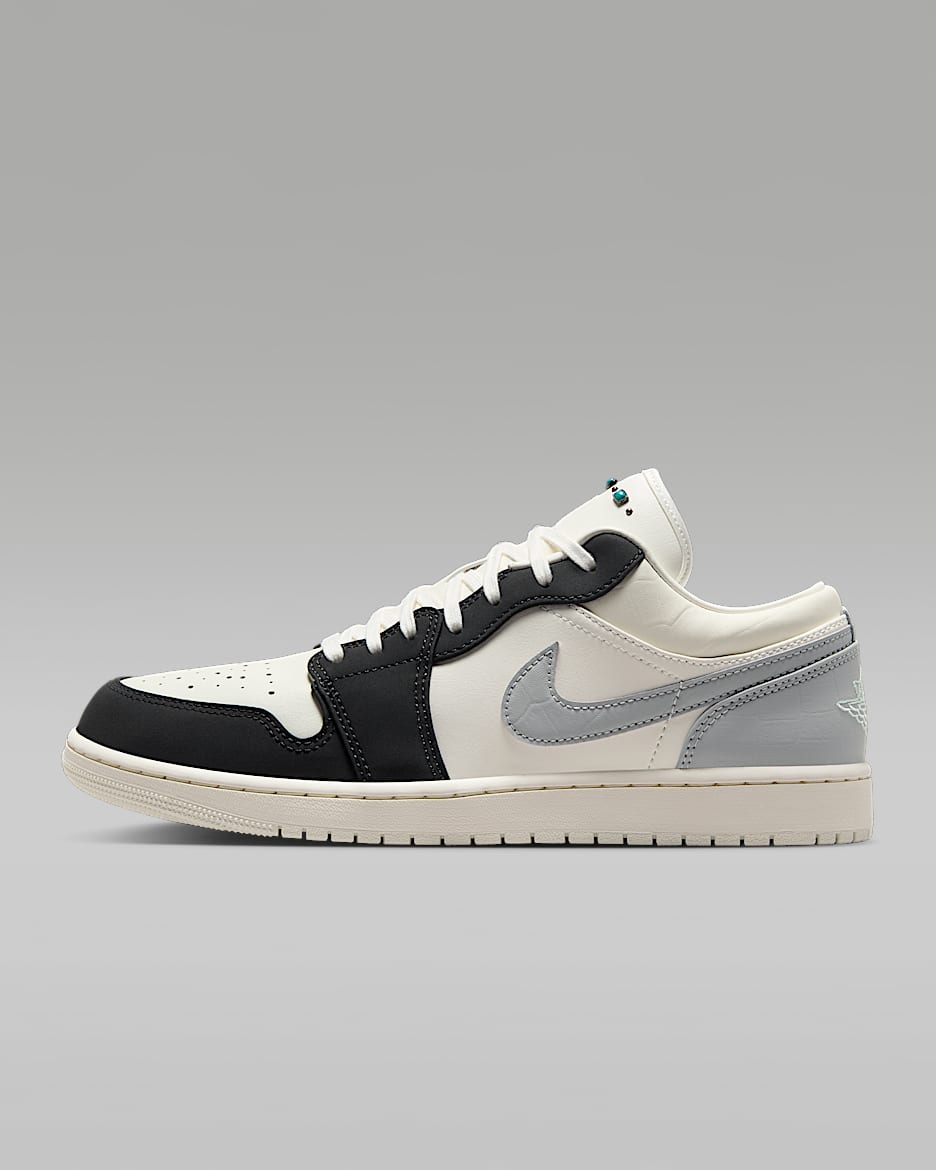 Air Jordan 1 Low 男子运动鞋 - 帆白/帆白/泡沫薄荷绿/浅烟灰