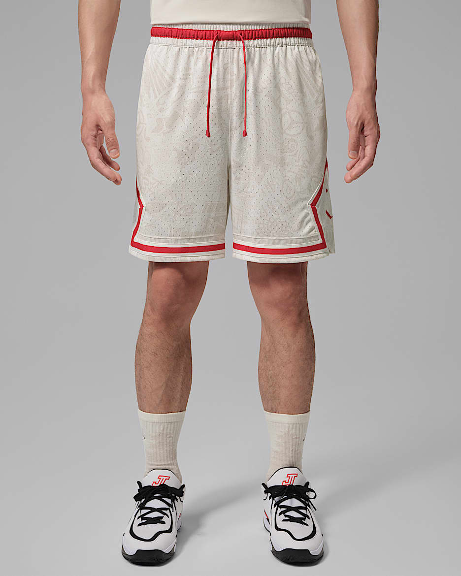 Jordan Sport Dri-FIT Diamond 男子速干短裤 - 幻影灰白/幻影灰白/大学红