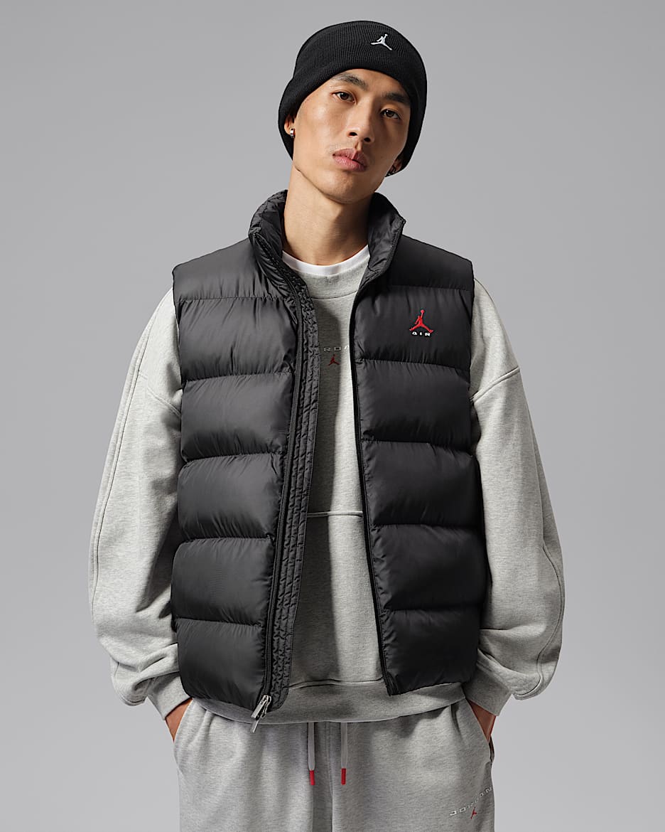 Jordan Brooklyn 男子马甲 - 黑/大学红