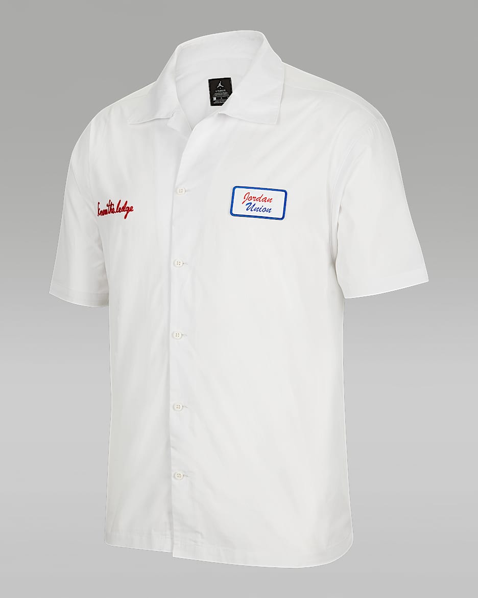 Jordan x Union 男子短袖纽扣上衣 - 浅银灰