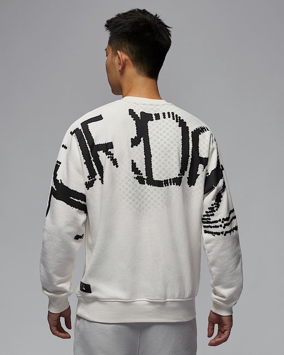 Jordan Flight Fleece CNY 新年蜕变系列男子套头圆领上衣 - 帆白/黑