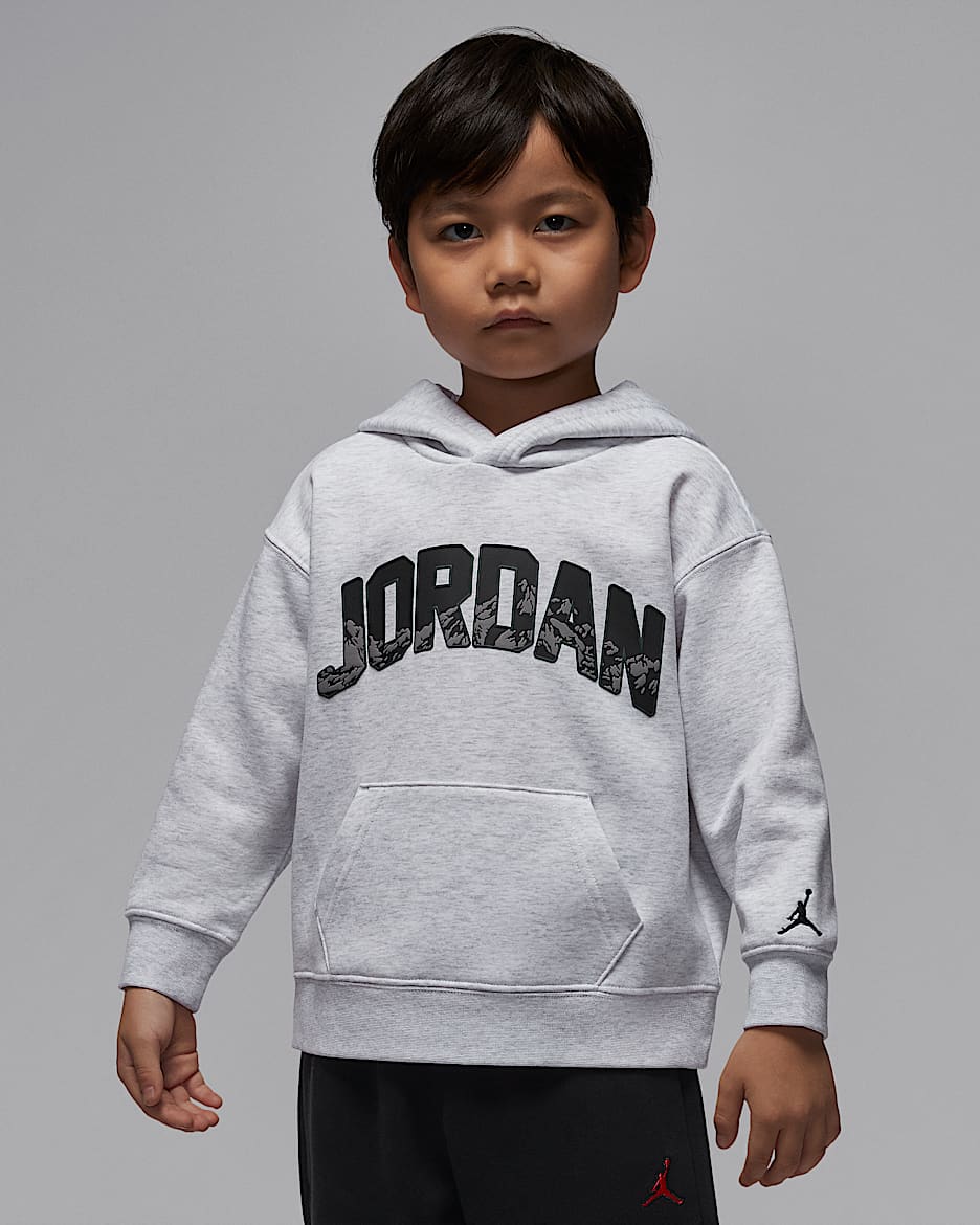 Jordan Gift Giving Mountain 幼童加绒套头连帽衫 - 调色桦树色