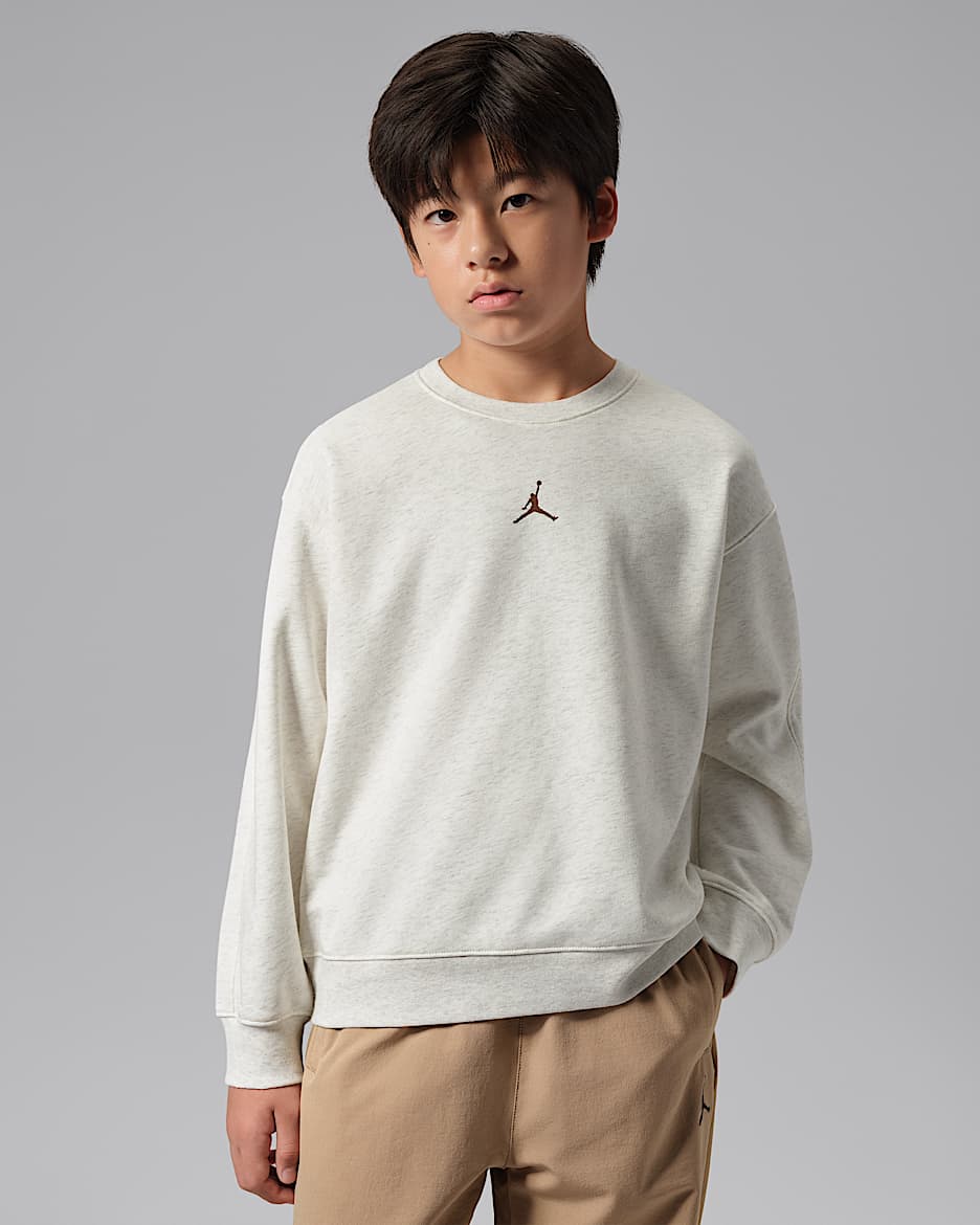 Jordan Jumpman 大童加绒圆领上衣 - 调色帆白