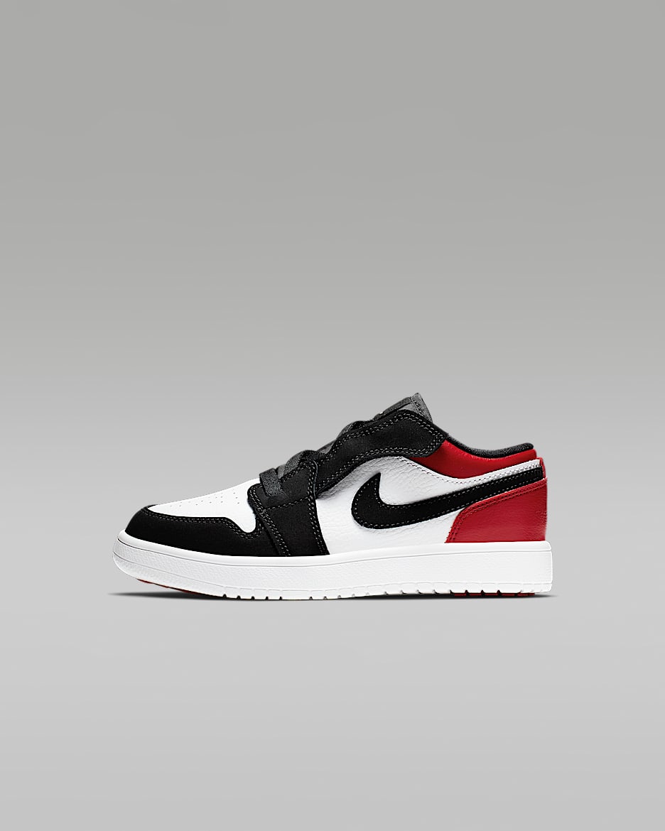 Jordan 1 Low Alt (PS) 幼童运动童鞋 - 白色/健身红/黑