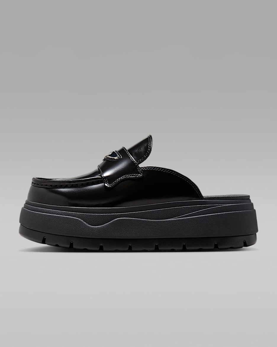Air Jordan Mule 女子运动鞋 - 黑/金属银