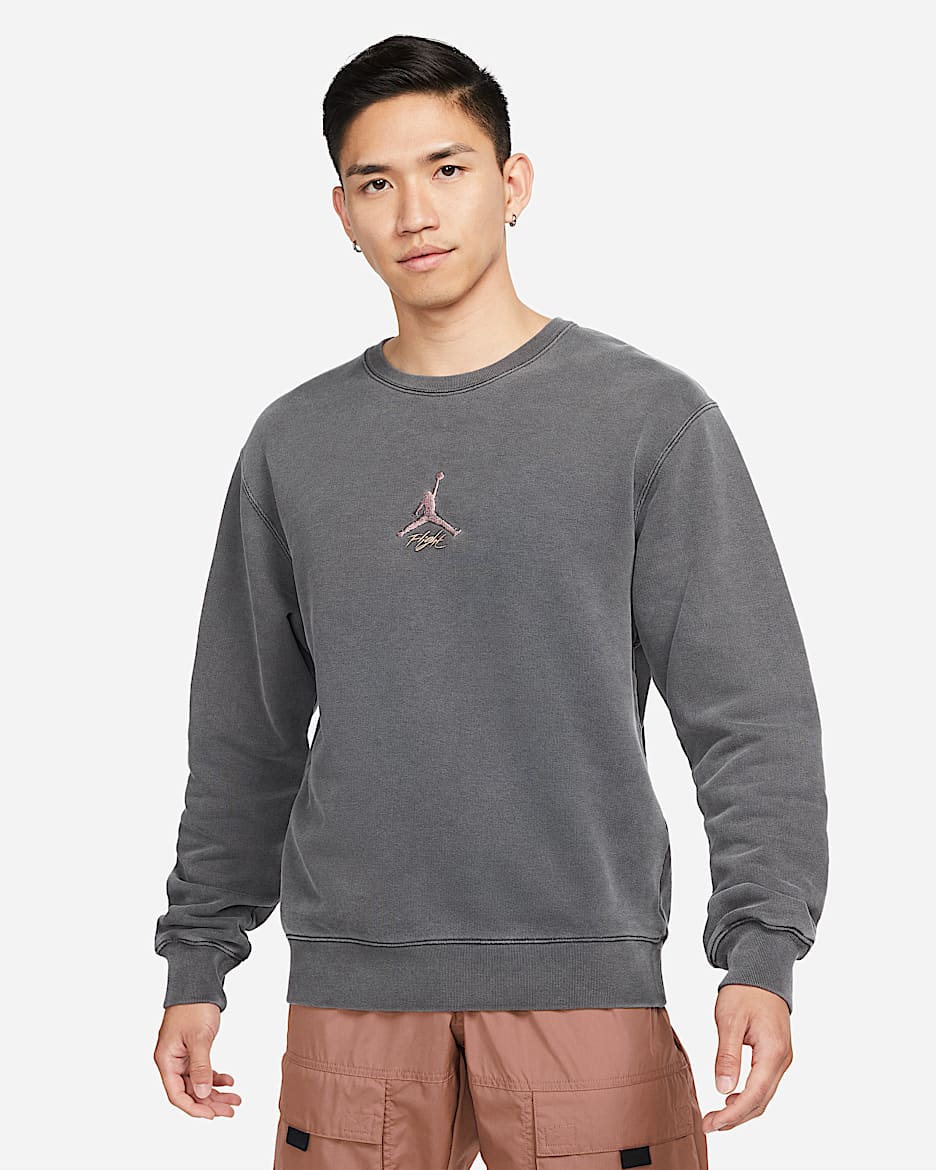 Jordan Flight Heritage 男子针织圆领运动衫 - 黑