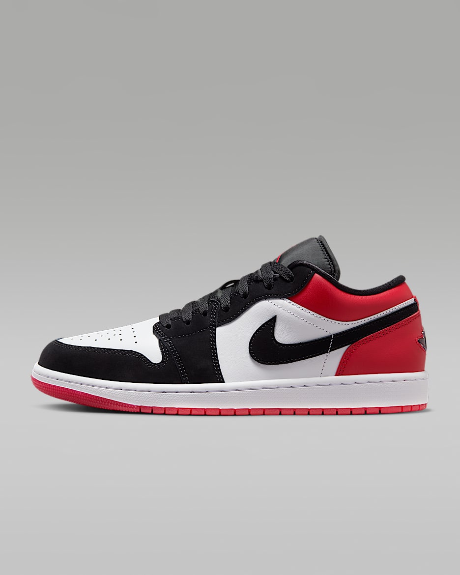 Air Jordan 1 Low SE 经典男子运动鞋 - 白色/校园红/黑
