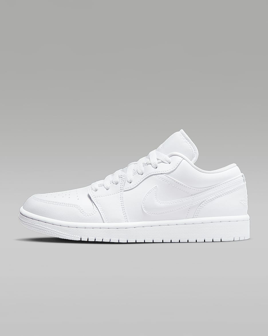 Air Jordan 1 Low 女子运动鞋 - 白色/白色/白色