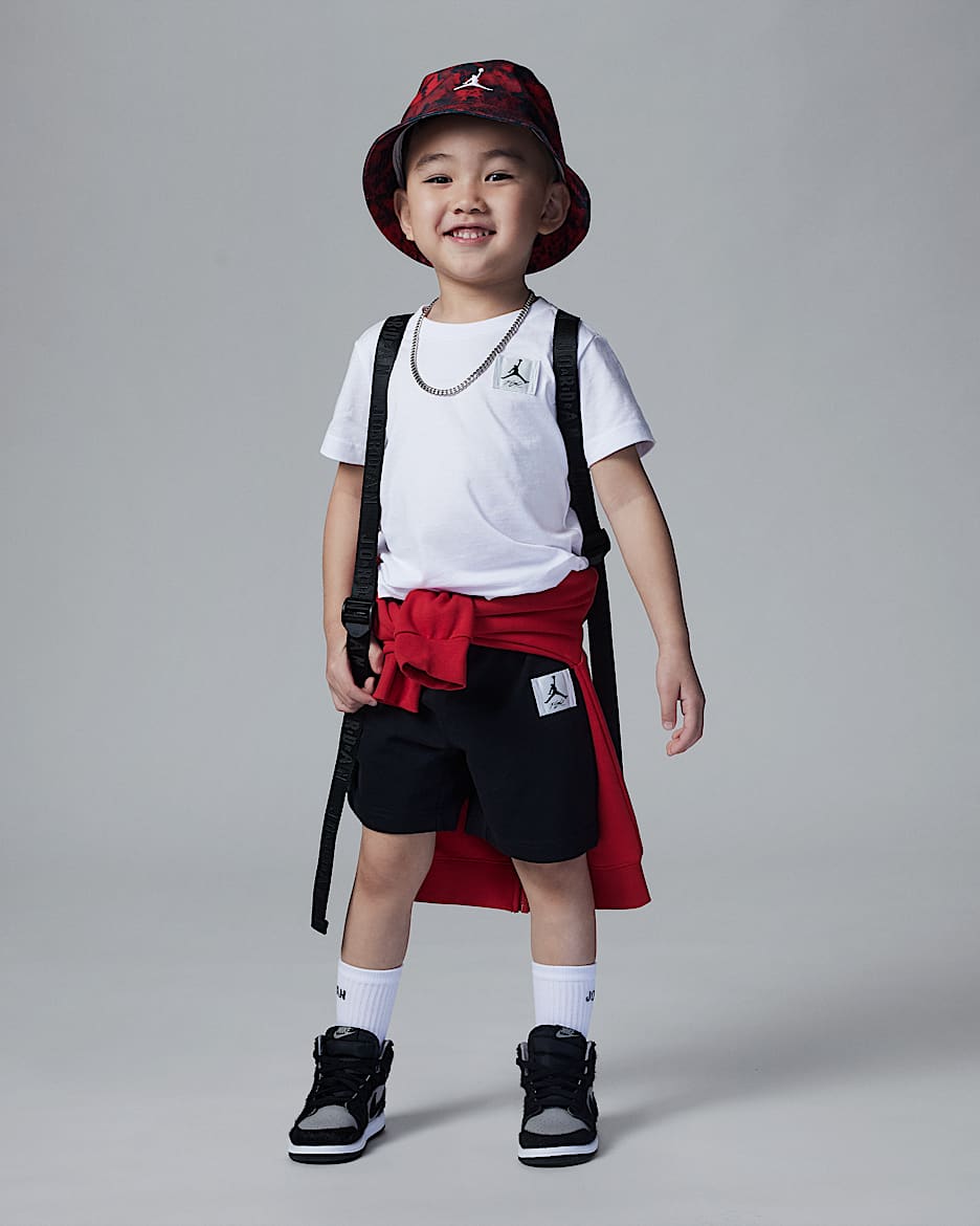 Jordan Flight Essentials 婴童T恤和短裤套装 - 黑