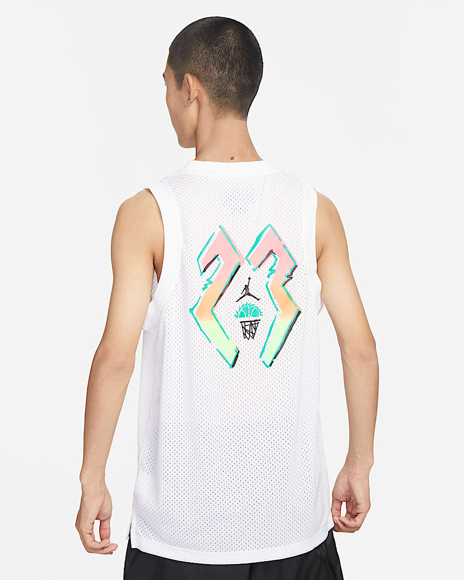 Jordan Sport DNA 男子球衣 - 白色/黑