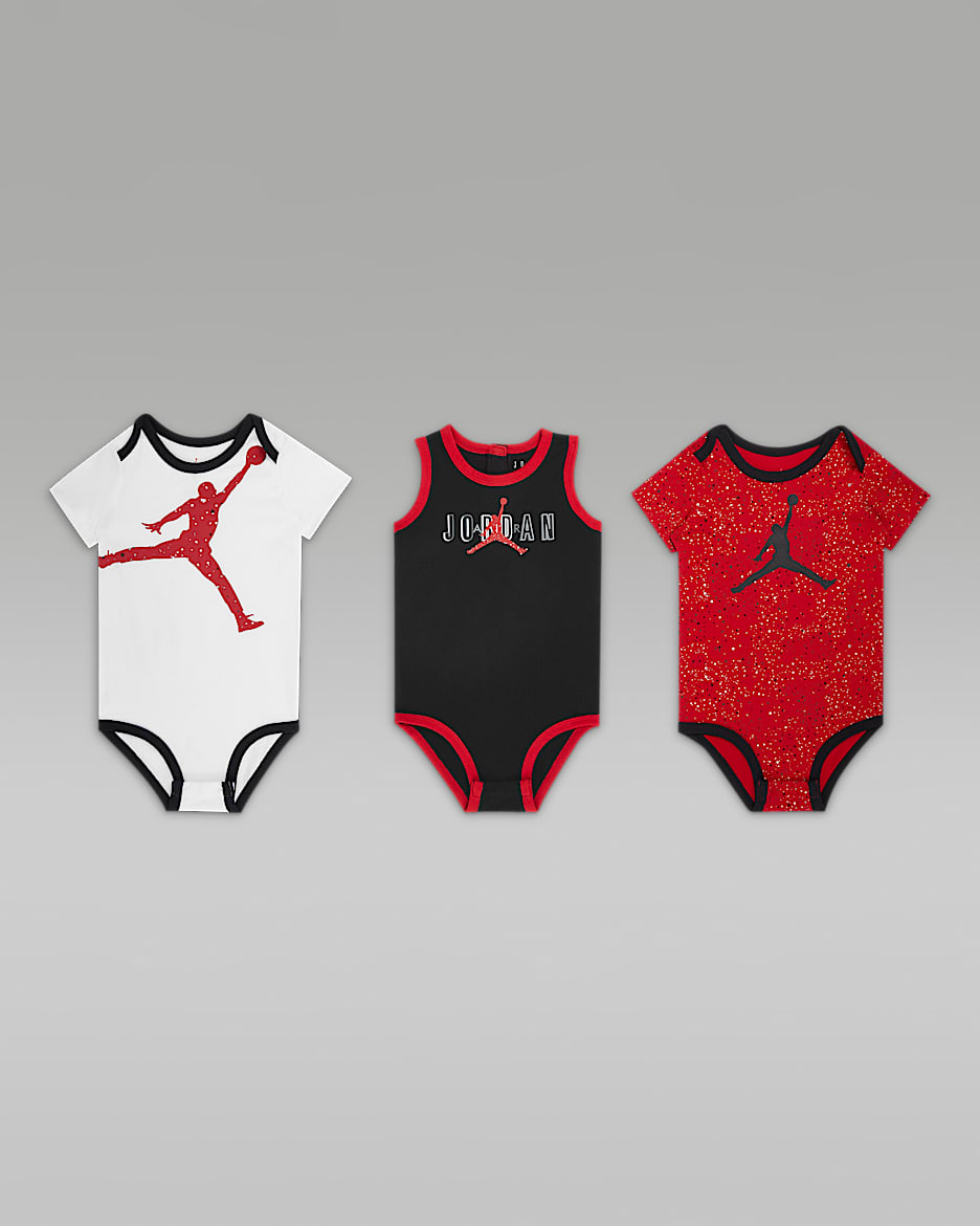 Jordan Air 婴童连体衣（3 件） - 多色