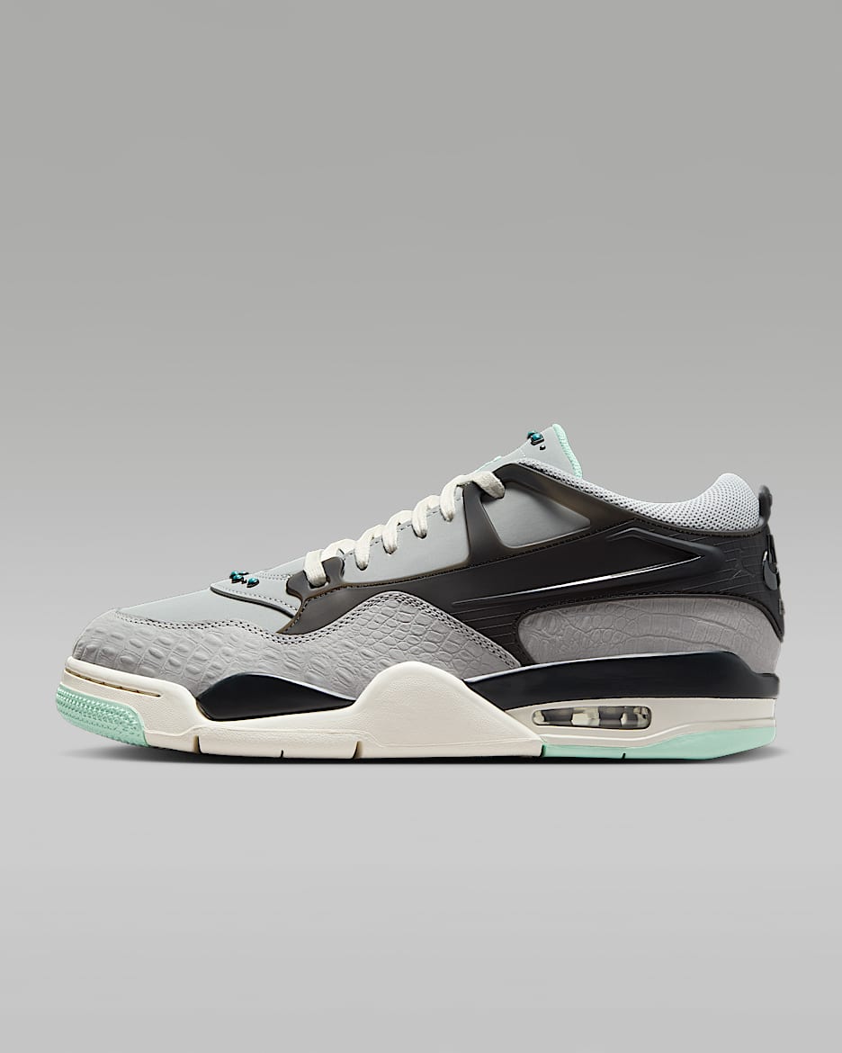 Air Jordan 4 RM 男子运动鞋骑士鞋 - 浅烟灰/帆白/灰黑/泡沫薄荷绿