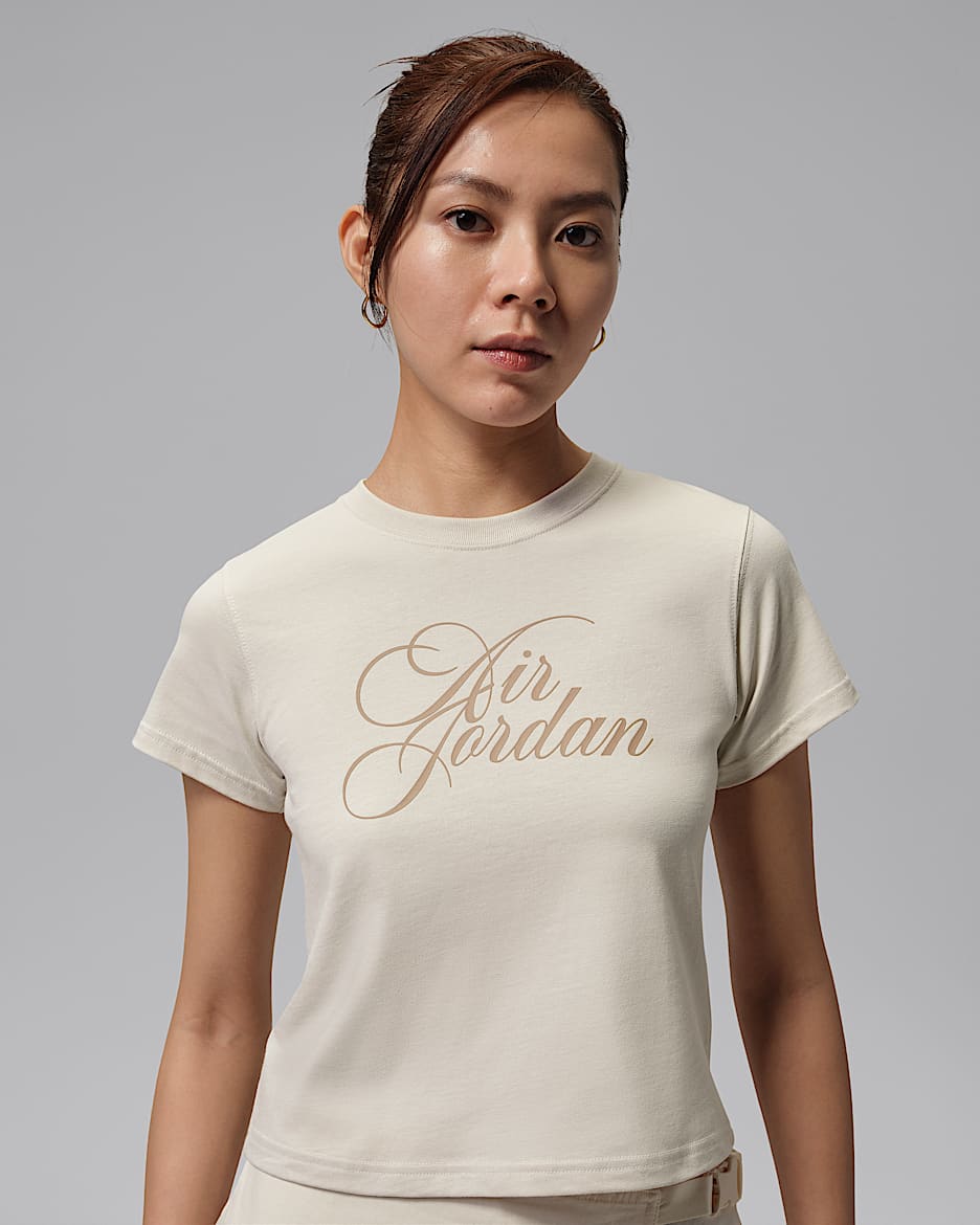 Jordan Flight 女子短袖T恤 - 浅土褐