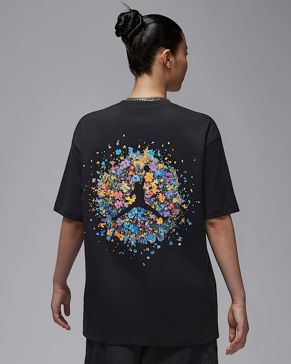 Jordan Flight 女子 Oversize 风印花T恤 - 黑