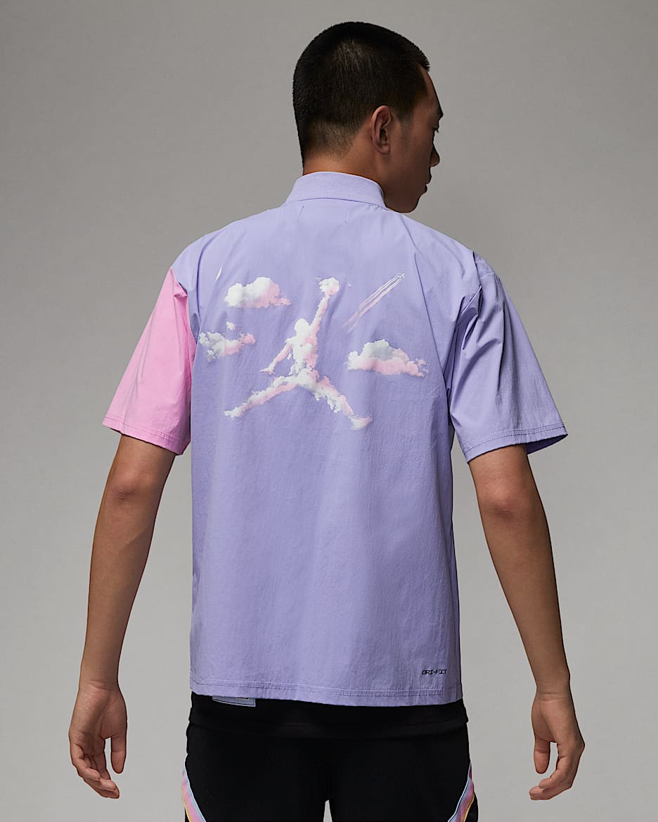 Jordan Dri-FIT Dongdan 男子速干热身上衣 - 冰艳紫丁香/上升粉/白色