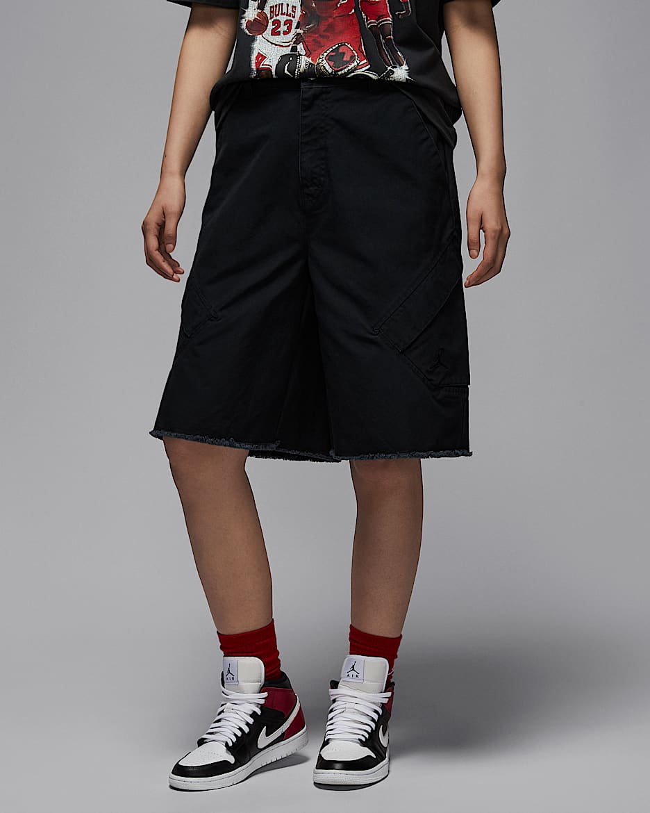 Jordan Flight Chicago 女子宽松短裤 - 黑