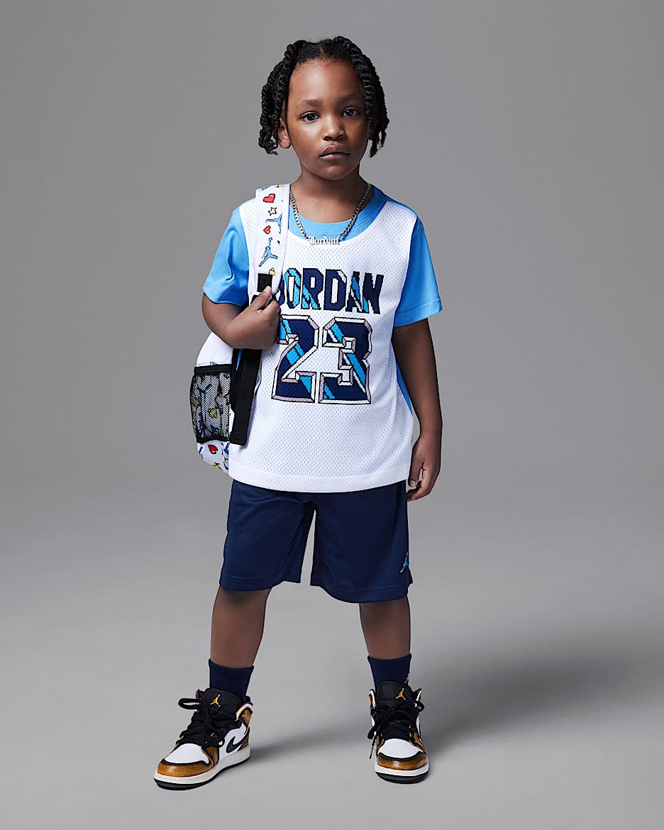 Jordan 23 幼童T恤和短裤套装 - 深藏青