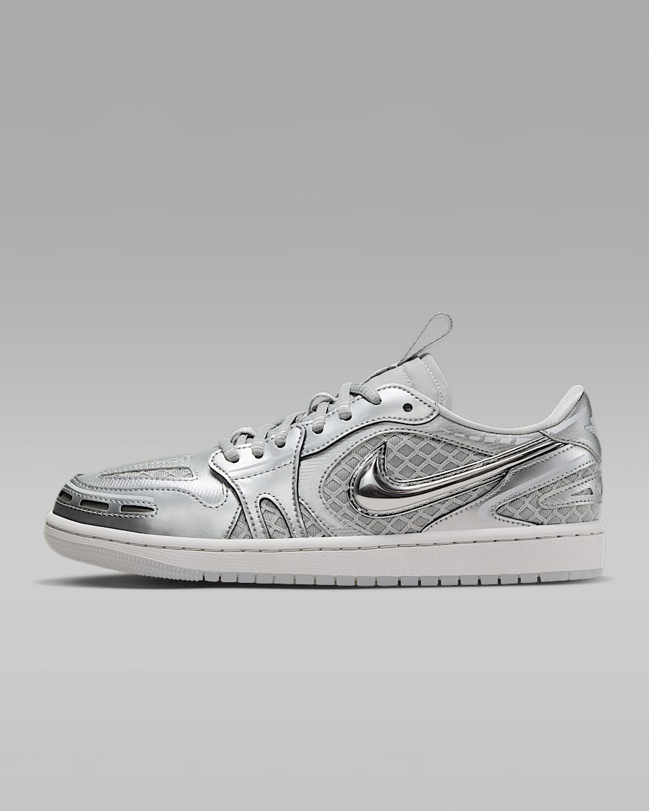 Air Jordan 1 Low Method of Make 女子运动鞋 - 浅灰/白色/青灰/金属银