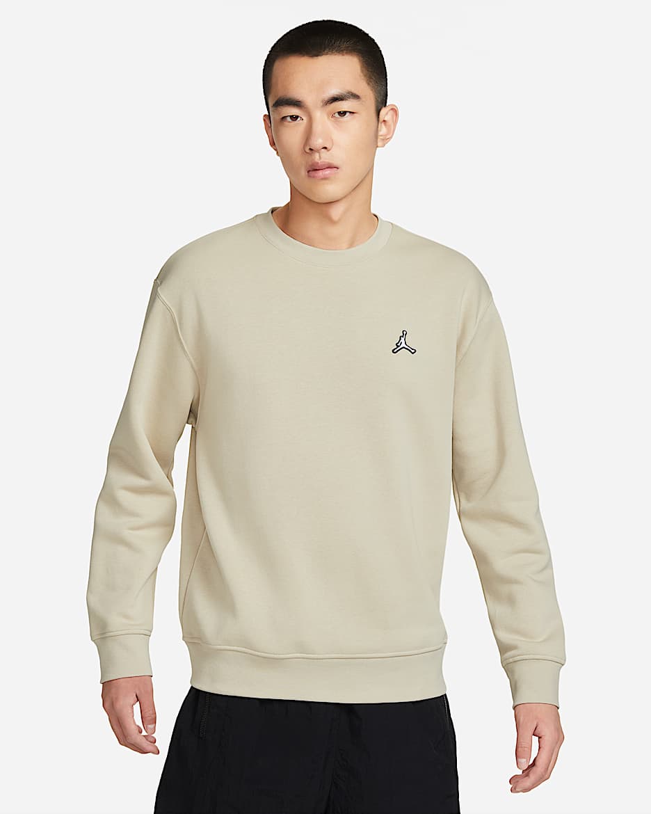 Jordan Essentials 男子加绒圆领上衣 - 藤黄/白色