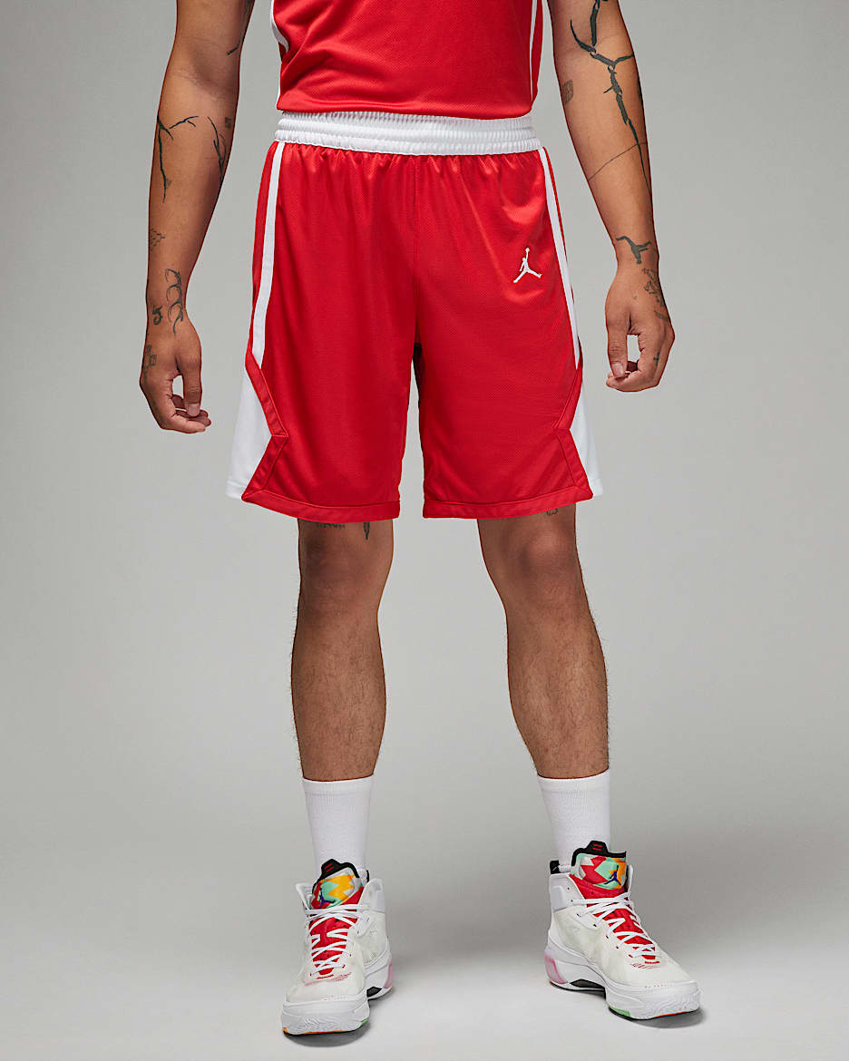 Jordan Dri-FIT 男子速干短裤 - 大学红/白色/白色