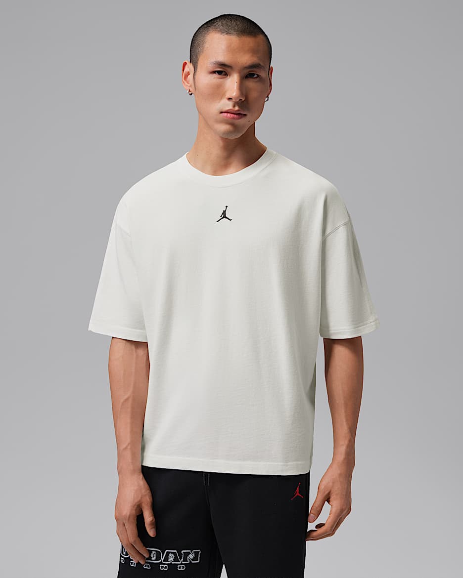 Jordan Flight 男子厚实短袖上衣 - 帆白/帆白/黑