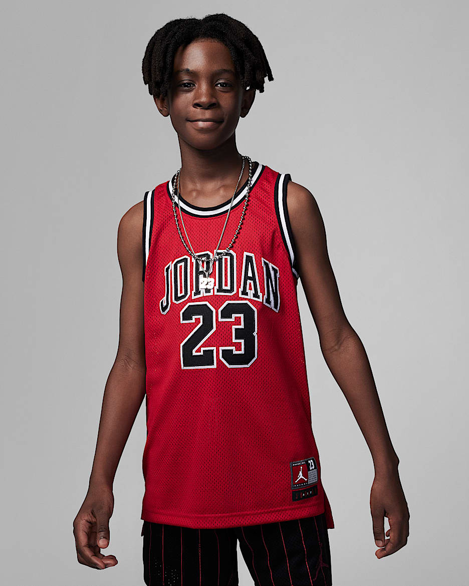 Jordan 23 大童（男孩）球衣 - 健身红