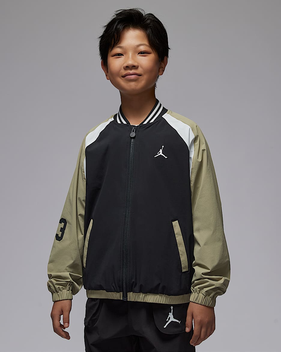 Jordan 大童轻便型夹克 - 灰黑