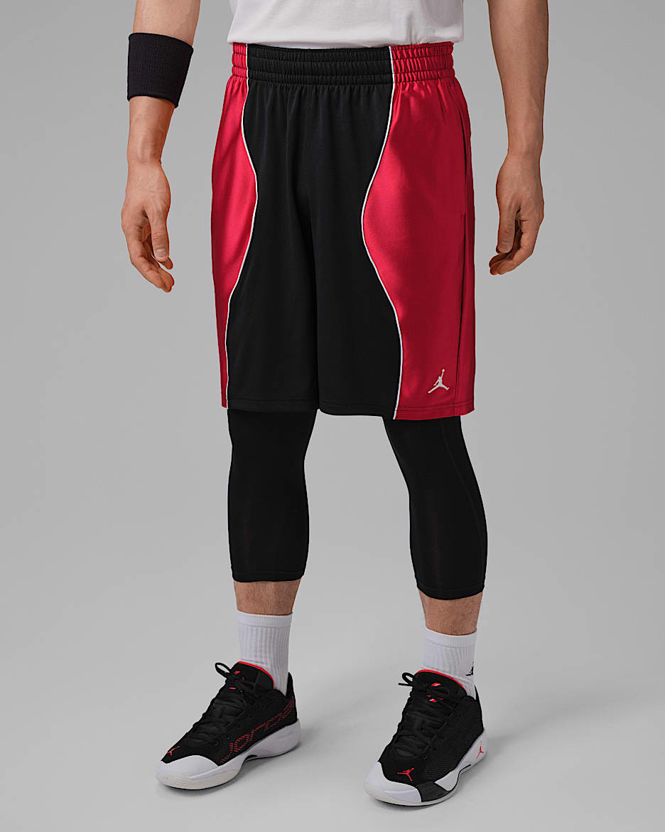 Jordan Sport Dri-FIT Y2K 男子速干短裤 - 黑/白色/健身红