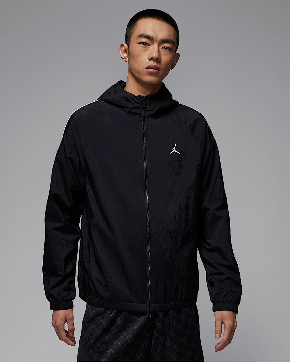 Jordan Sport Classic 男子连帽夹克 - 黑/白色