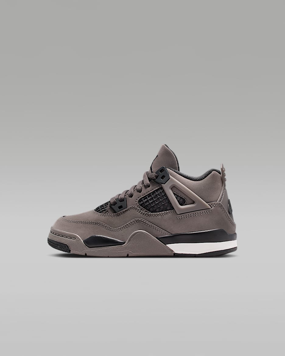 Jordan 4 Retro 复刻幼童运动鞋 - 洞穴石色/幻影灰白/黑